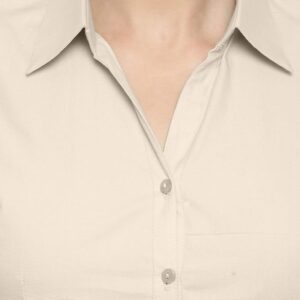 blue roninwomen 3/4 sleeve stylish western official formal shirts for women regular fit shirts for women (beige)